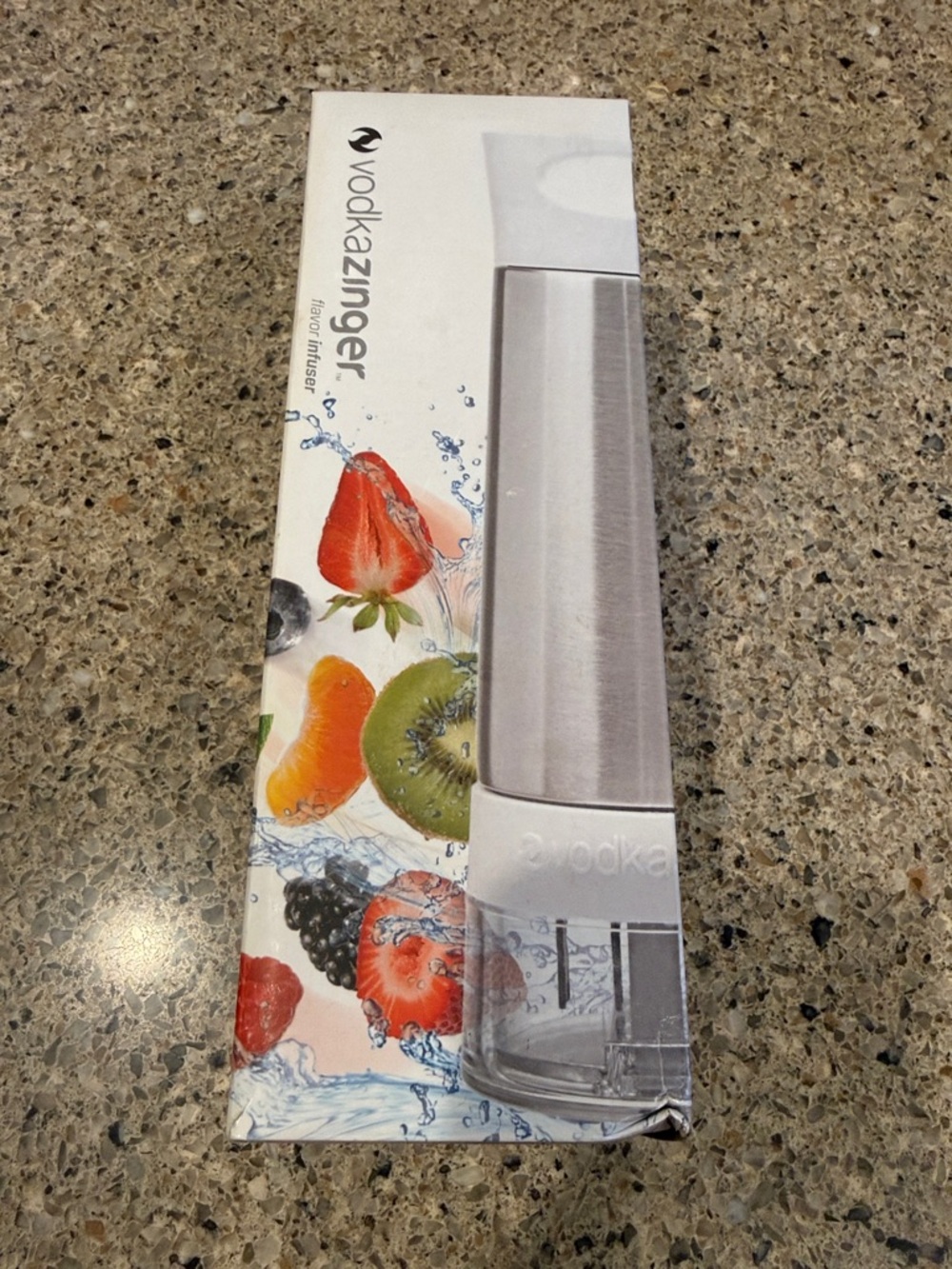 Vodkazinger Stainless Steel and Clear BPA Free Plastic Vodka Infuser
